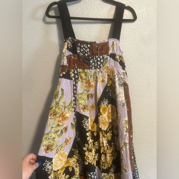 Maeve Anthropologie Patchwork Floral Maxi Dress Colorful Boho Women's M - Picture 4 of 14